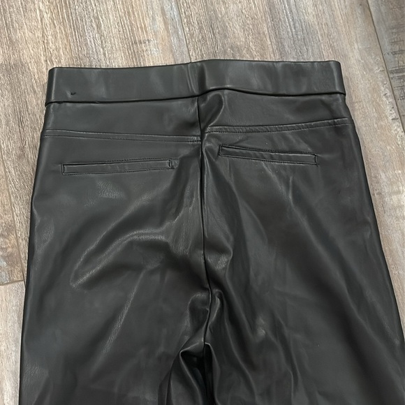 Zara Black Faux Leather High-Waisted Flare Pants Size Medium Bloggers Favorite - Picture 8 of 11